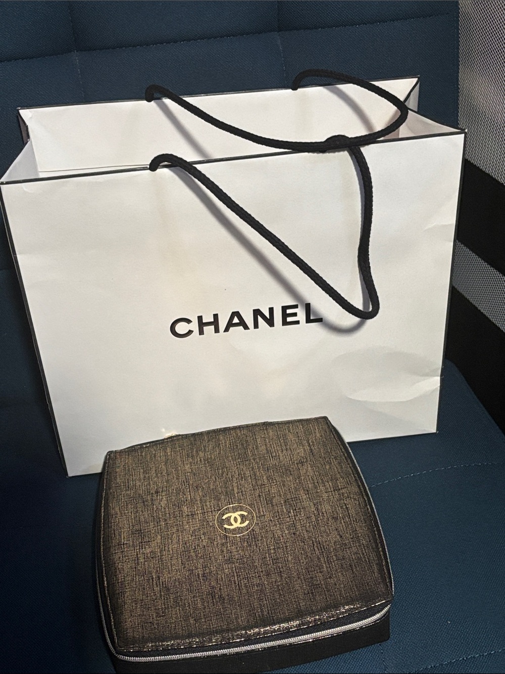 CHANEL Black jewelry organizer or make up oraganizer.